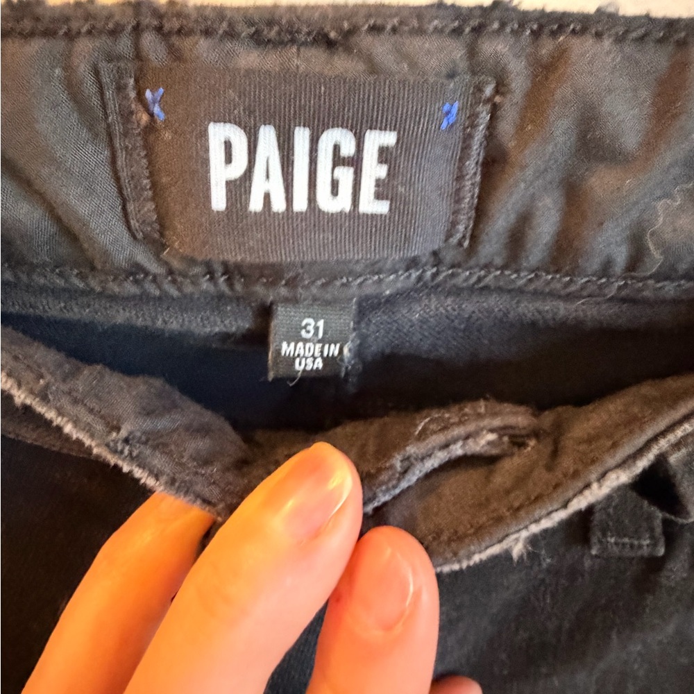 PAIGE Black Collette cropFlare Jeans size 31 NWOT - Picture 3 of 3